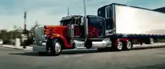 Optimus Prime truck driving