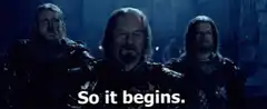 So it begins Gandalf