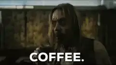 Zombie man says coffee