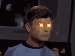 Star Trek characters with glowing eyes