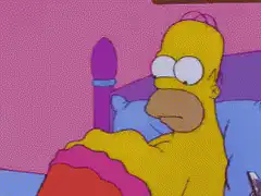 Homer Simpson in bed