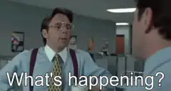 What's happening? office scene