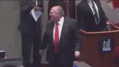Doug Ford dancing in Ontario legislature