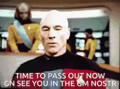 Captain Picard passes out