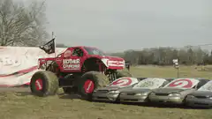 Mother Cruncher monster truck crushes cars