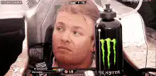 Man falls asleep in racing seat
