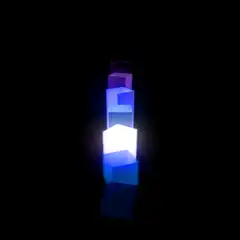 glowing blue blocks animation