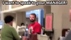 Woman yelling at cashier I want to speak to your manager
