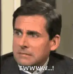 Michael Scott disgusted reaction