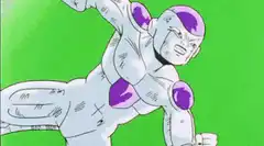 Goku punches Frieza