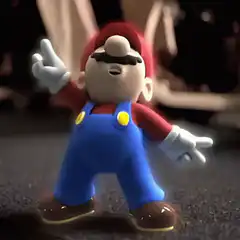 Mario dancing with sunglasses