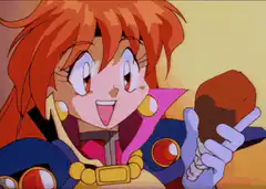 Mitsuki eating a chocolate donut