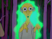 Mr. Burns and Smithers in the forest