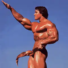 Arnold Schwarzenegger bodybuilding pose