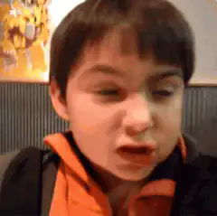 Boy making funny faces