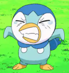 Piplup crying and shaking