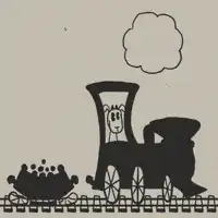 black train with animal face