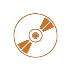 Orange CD spinning