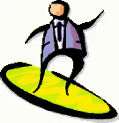 businessman surfing