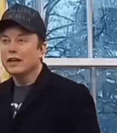 Elon Musk makes a face