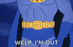 Batman says welp i'm out