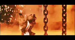 Gollum head melting in lava