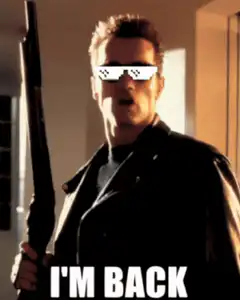 Arnold Schwarzenegger I'm Back with Thug Life Glasses