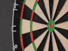 Dart hits bullseye