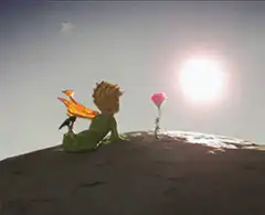 The Little Prince and the Rose sunset