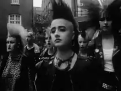 Punk rockers with mohawks
