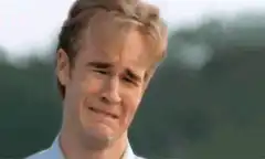 James Van Der Beek crying face