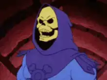 Skeletor flexing muscles