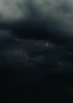 Dark storm clouds with lightning