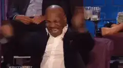 Mike Tyson laughing hysterically