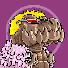 pixel art dinosaur with sunglasses
