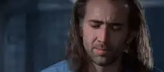 Nicolas Cage crying face