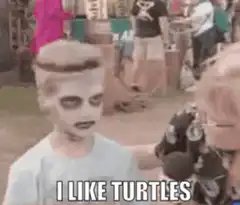 Zombie Kid Says I Like Turtles