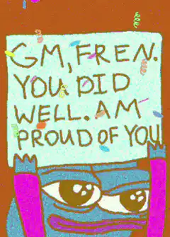 Pepe the Frog holding proud sign