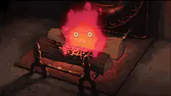 No-Face burning in the bathhouse fireplace
