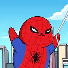 Chibi Spider-Man waving