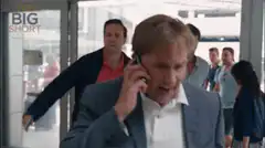 Steve Carell on phone in The Big Short