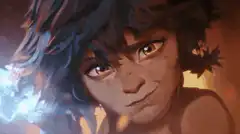 Jinx winks and points