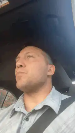 Man in car falls asleep