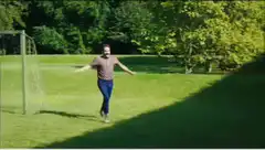 Man runs into hedge