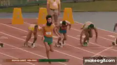 Indian Games 100m race funny fail