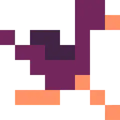 pixel art character walking