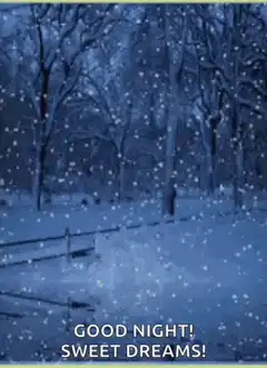Snowy Night Good Night Sweet Dreams