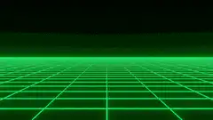 Green retro grid with LOREZ text