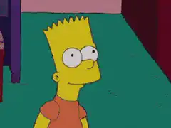 Bart Simpson throws away cake