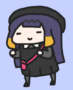 chibi vampire girl with fangs